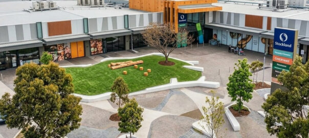 Drone photo of the Harrisdale Shopping Centre