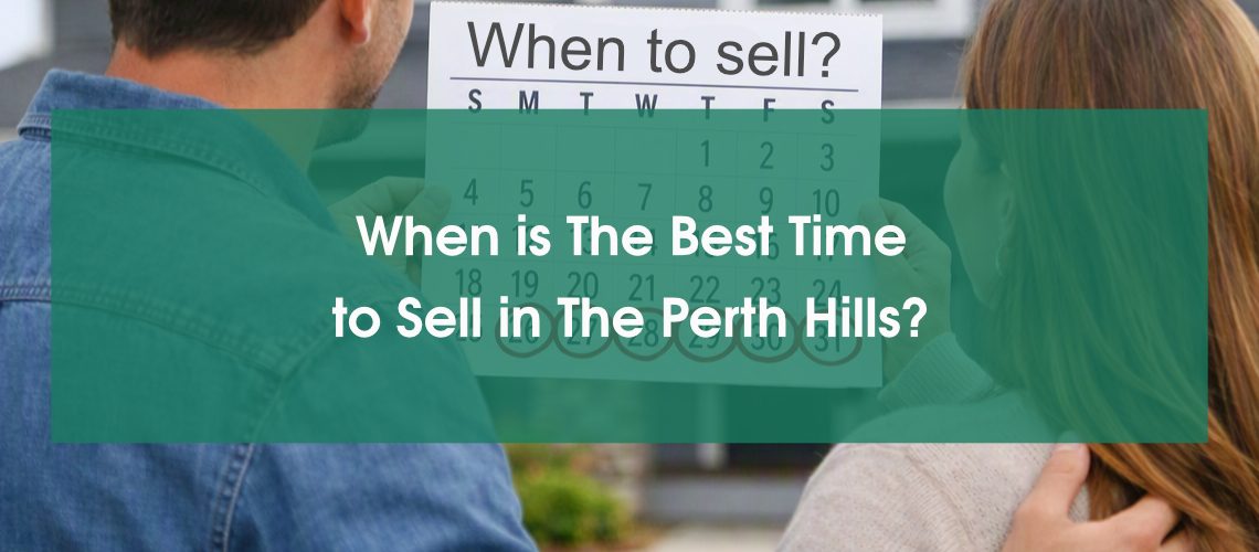 A young couple looking at their Perth Hills house and wondering when is the best time to sell it